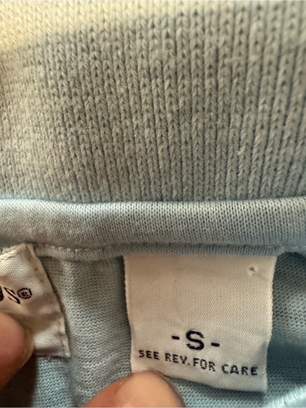 Burberry cotton Light Blue Polo Shirt size S men authentic - Picture 5 of 10